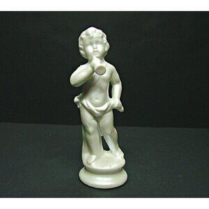 Vintage Inarco Japan Angel Trumpet White Ceramic Collectible E-5114 Figurine 5"